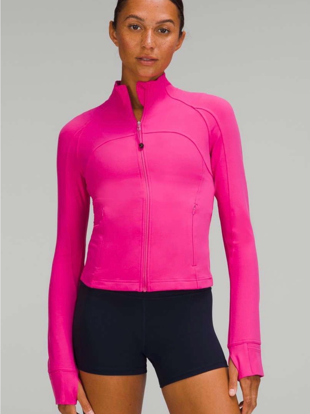 Lululemon Cropped Define Jacket Nulu Sonic Pink Size 6 EUC